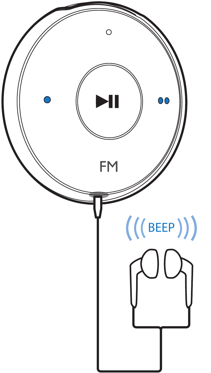 Om naar het vorige/volgende nummer of radiostation te gaan