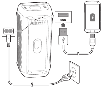 Externe USB-apparaten opladen - PartyBox 200