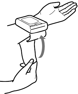 Polsband om de pols wikkelen