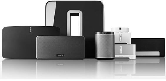 Sonos Connect aangesloten op een audiosysteem
