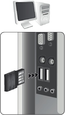 USB-ontvanger aansluiten
