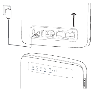 DE STROOMADAPTER AANSLUITEN