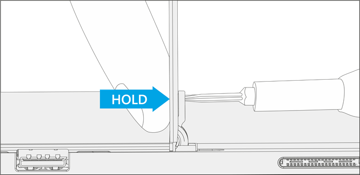 Procedure &ndash; Verwijdering (Kickstand) - Stap 2