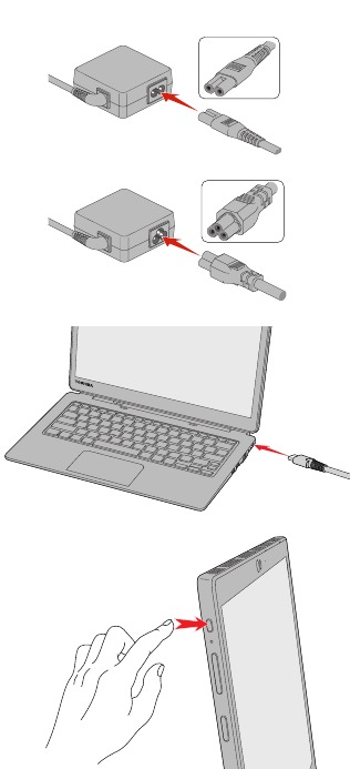 Sluit de stroom aan en zet de computer aan
