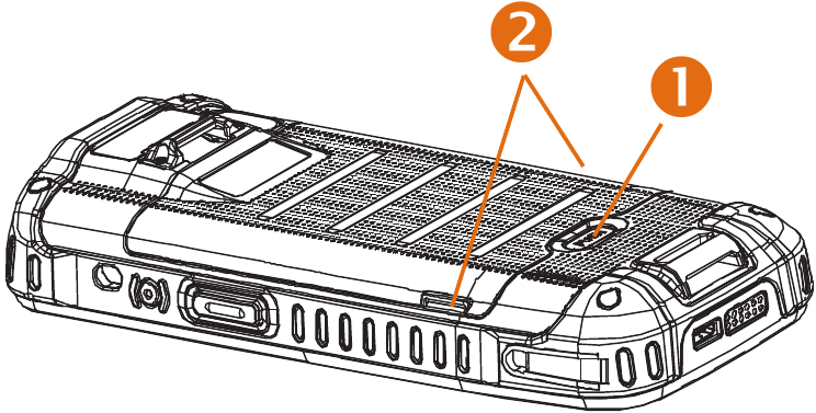 Batterij plaatsen - Stap 1