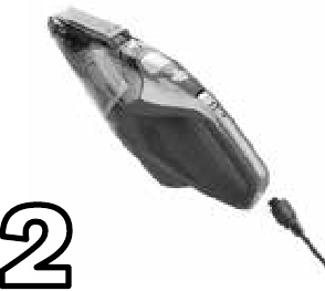 Steek de stofzuiger in het stopcontact om op te laden