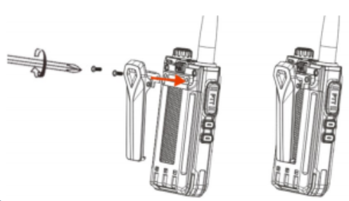 Installeer de riemclip