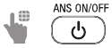 Aanzetten; nogmaals drukken om uit te zetten