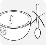 Gebruik een houten lepel