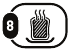 Alleen koken pictogram
