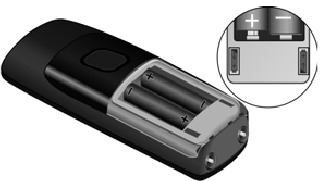 De batterijen plaatsen en de batterijklep sluiten - Stap 1