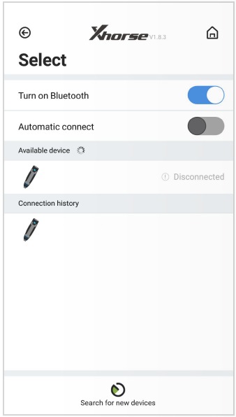 Verbinding maken met smartphone - Stap 1