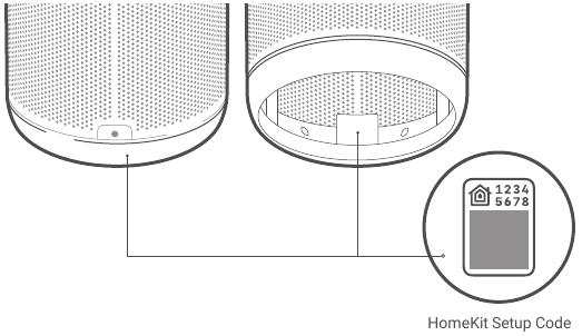 Locatie van de Homekit-installatiecode