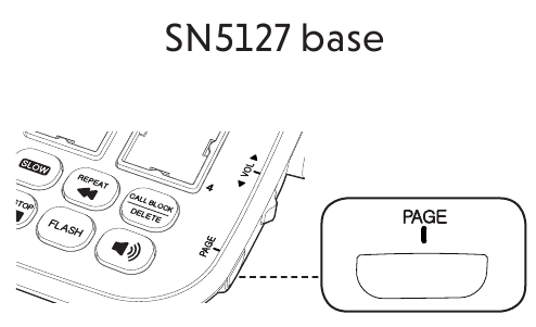 Een handset registreren bij het SN5127-basisstation