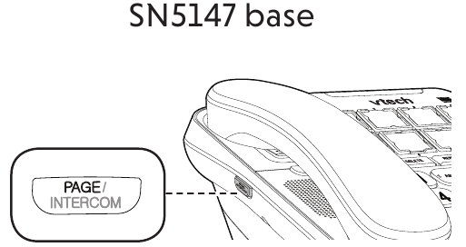 Een handset registreren bij het SN5147-basisstation