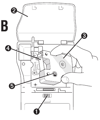 De cassette vervangen - Stap 1