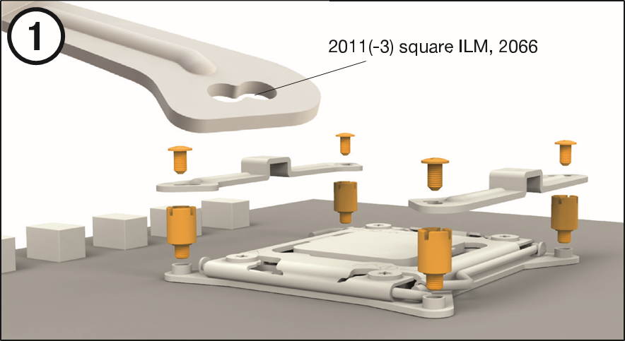 Intel: LGA 2011 (-3) square ILM / LGA 2066 Installatie - Stap 1