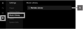 Menu-opties - Muziekbibliotheek