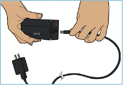 Batterij opladen - De USB-oplaadkabel aansluiten