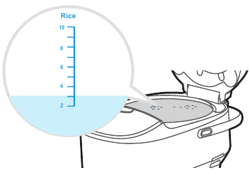 Bereid rijst en water voor