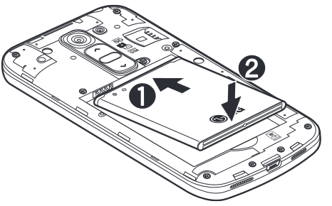 De SIM-kaart en batterij plaatsen - Stap 2