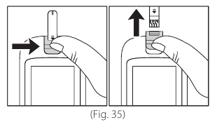 Gebruikte teststrip uitwerpen