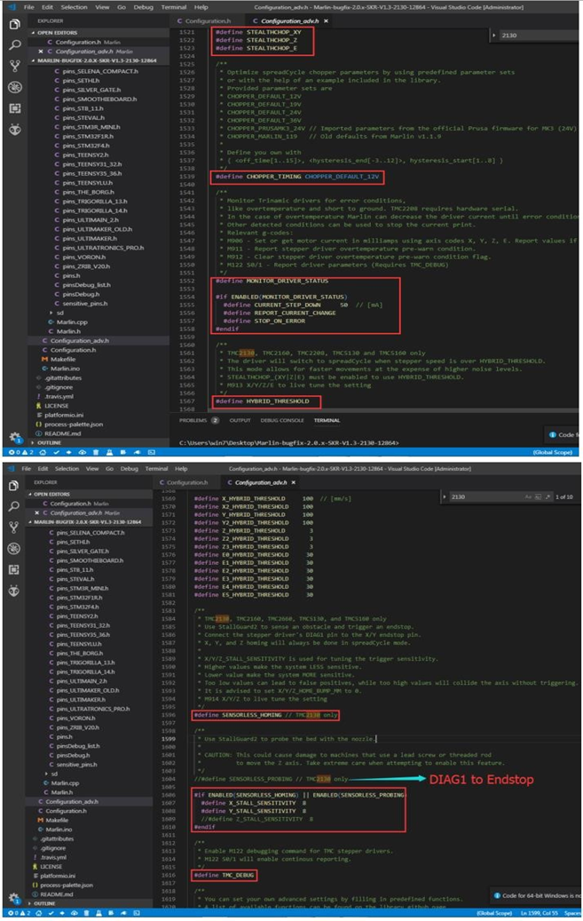 Configuration_adv.h bestand - Deel 2