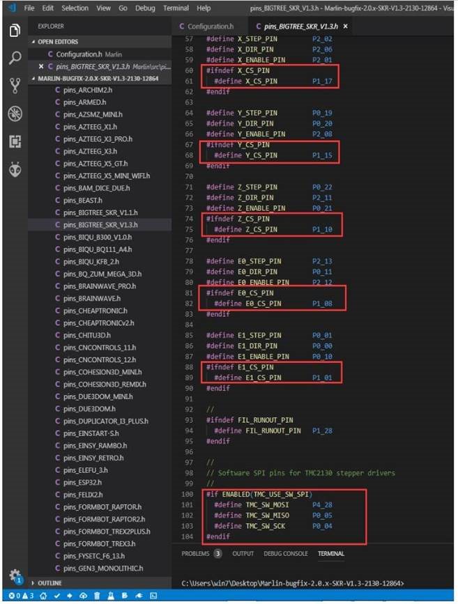 pins_BIGTREE_SKR_V1.3.h bestand