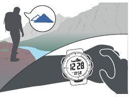 Horloge met hoogtemeting