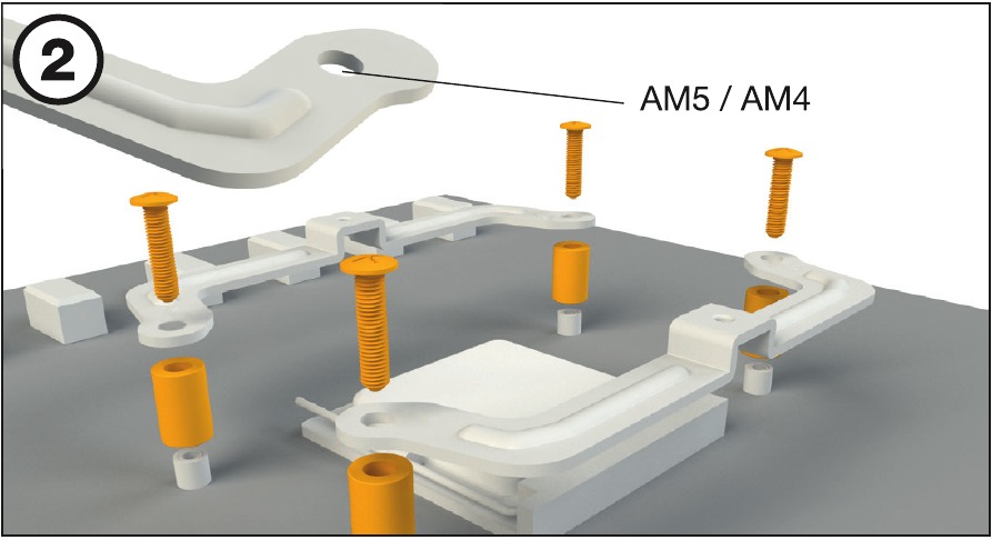 AMD: AM5/AM4 - Koeler montageframe bevestigen