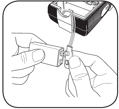 9-VOLTS BATTERIJ PLAATSEN