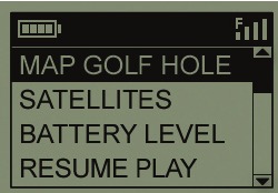 Golf spelen menu