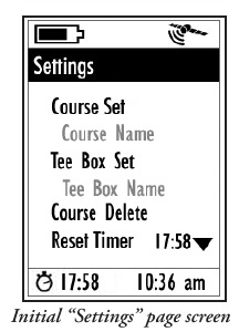 YP GPS-instellingenpagina
