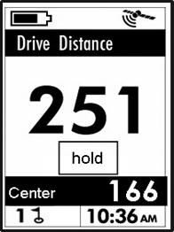 YP GPS drive-afstandsscherm