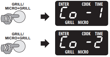 Een combi-grill programma instellen