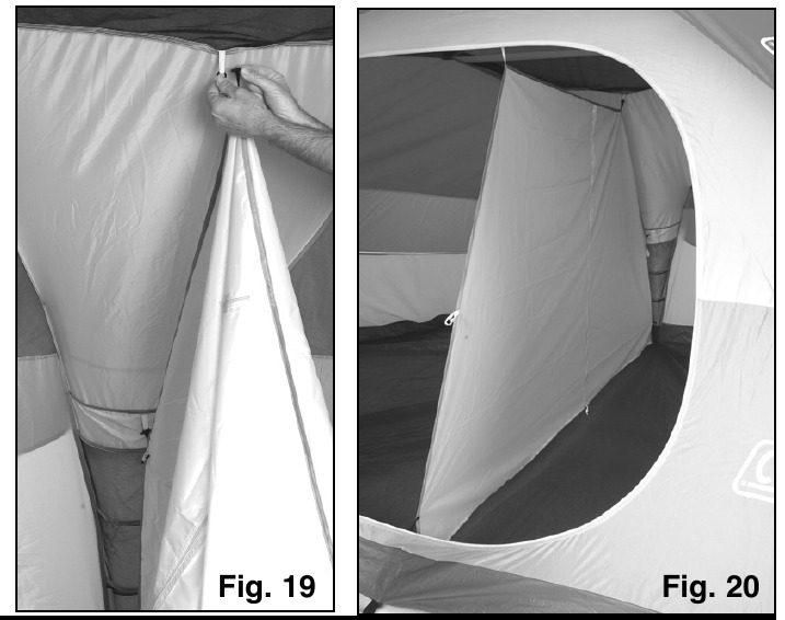 Roomdivider bevestigen