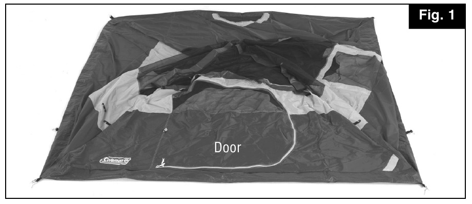 De tent opzetten - Stap 1