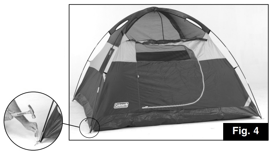 De tent opzetten - Stap 4