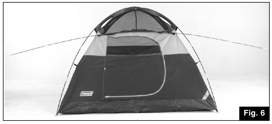 De tent opzetten - Stap 6