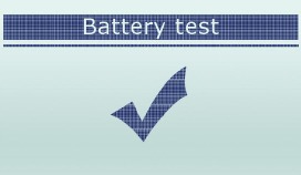 Voorbeeld van batterijtestscherm