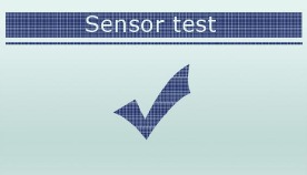 Voorbeeld van sensortestscherm