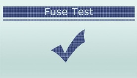 Voorbeeld van zekeringtestscherm
