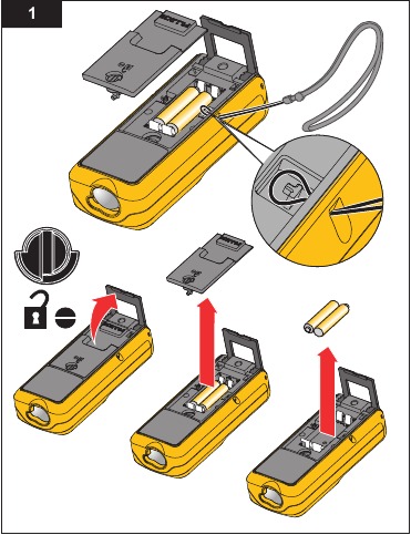 Om de batterijen te installeren of te vervangen