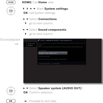 Configuratie van de klang 5-subwoofer (LINE IN) - Stap 1