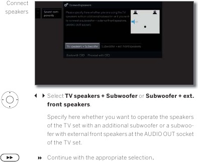 Configuratie van de klang 5-subwoofer (LINE IN) - Stap 2