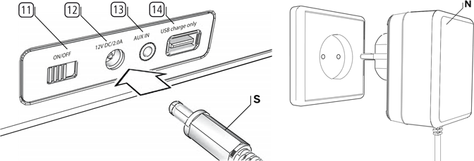 De ingebouwde batterij opladen