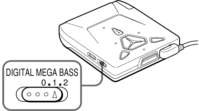 De DIGITAL MEGA BASS-functie gebruiken