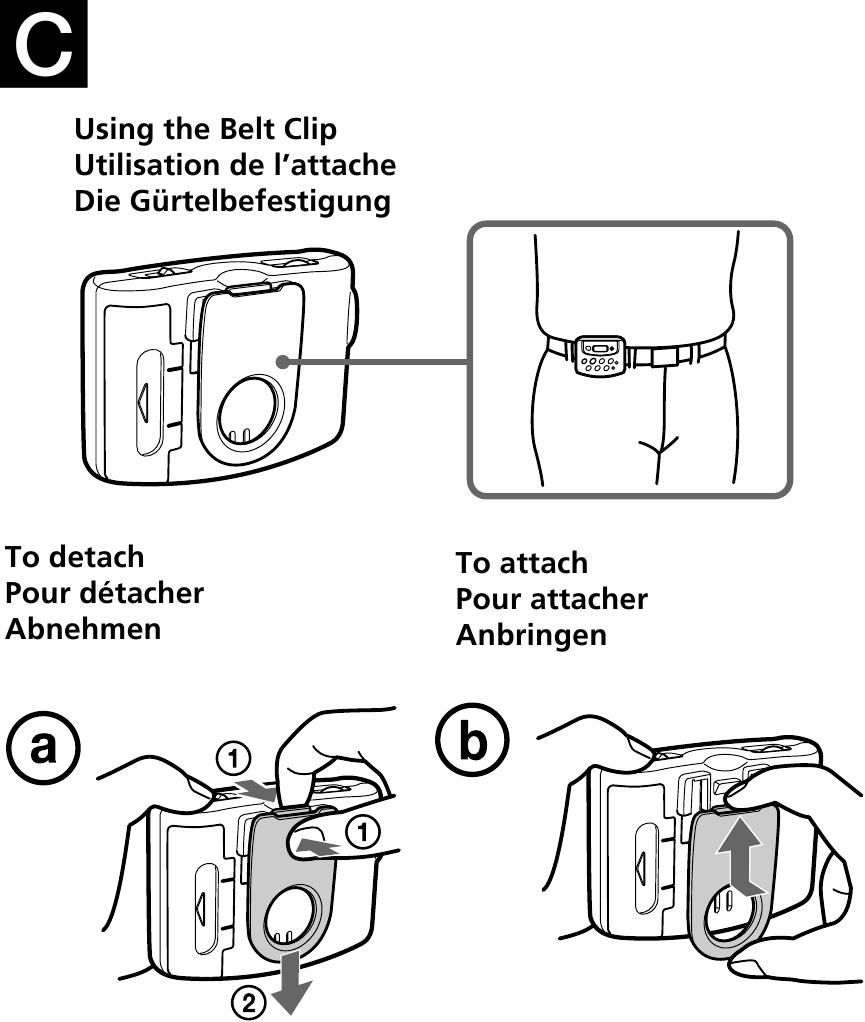 De riemclip gebruiken
