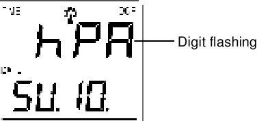hPa / inHg DRUK EENHEID INSTELLING