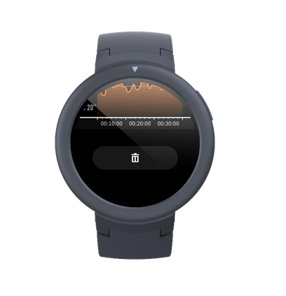 Een workoutrecord op het horloge verwijderen